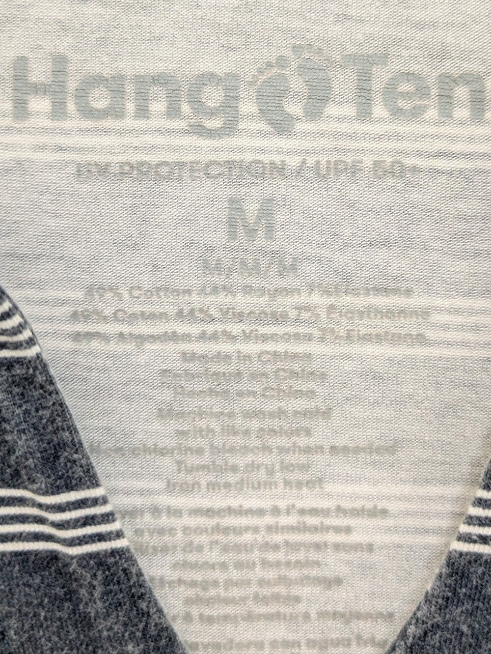 Hang 10 Striped Pullover Casual Beach Summer Dress UPF 50 Medium - Picture 8 of 8